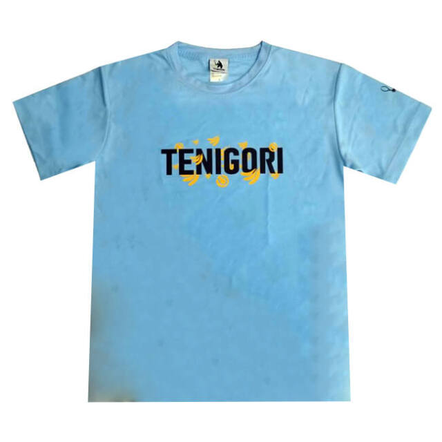 [日本サイズ]TENIGORI(テニゴリ) ユニセックス 袖プリント 半袖ロゴTシャツ TGMT011-サックス(20y8m)