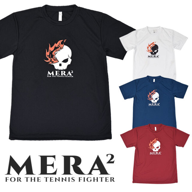 全4色！[日本サイズ]MERA2(メラメラ) ユニセックス ベーシックロゴ フロントプリント ドライＴシャツ MRT001(21y4m)