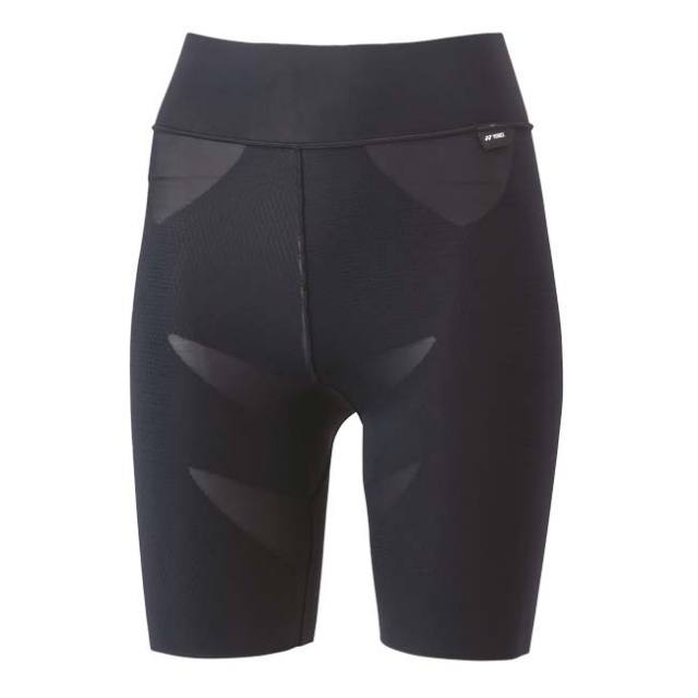 【8日から72時間 8%OFFクーポン】「日本サイズ」ヨネックス(YONEX) 2024 レディース STB アスリートモデル ハーフスパッツ 機能インナー STBA2511-007 ブラック(24y3mトレーニング)