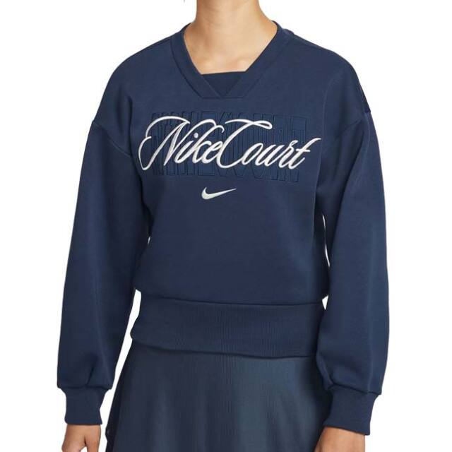 【日本サイズ】ナイキ(NIKE) 2026 SP レディース コートコレクション HRTG クルーネックトップス トレーナー IB0758-410 MNネイビー×セイル(26y2mテニス)