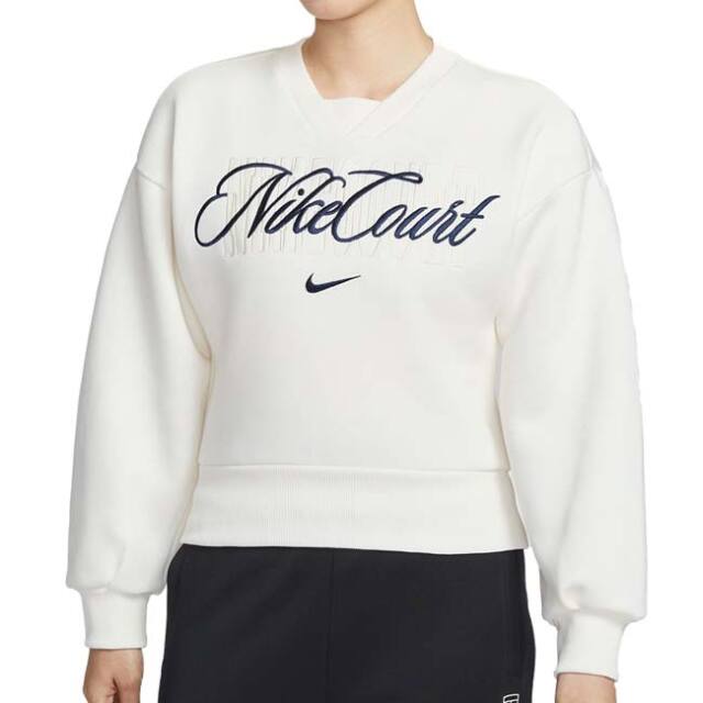 【日本サイズ】ナイキ(NIKE) 2026 SP レディース コートコレクション HRTG クルーネックトップス トレーナー IB0758-133 セイル×MNネイビー(26y2mテニス)