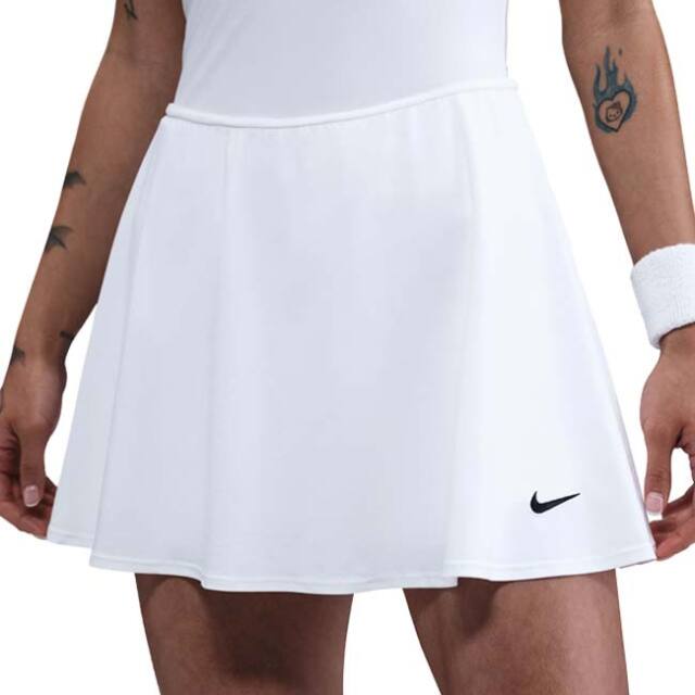 【日本サイズ】ナイキ(NIKE) 2026 SP レディース ヴィクトリー Dri-FIT ミッドライズ ゲームスコート FD5578-100 ホワイト×BK(26y1mテニス用ゲームウェア)