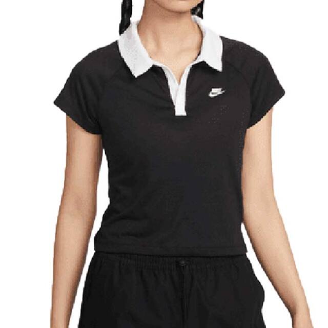 【8日から72時間 8%OFFクーポン】在庫処分特価】【日本サイズ】ナイキ(NIKE) 2025 FA レディース Sportswear スポーツウエア レトロ 半袖ポロシャツ IH8503-010 ブラック×ホワイト(25y7mトレーニング)