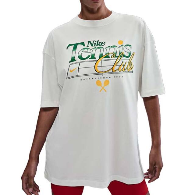 【8日から72時間 8%OFFクーポン】在庫処分特価】【日本サイズ】ナイキ(NIKE) 2025 FA レディース スポーツウエア AS オーバーサイズド テニスクラブ プリントTシャツ IH8493-133 セイル(25y7mテニス)