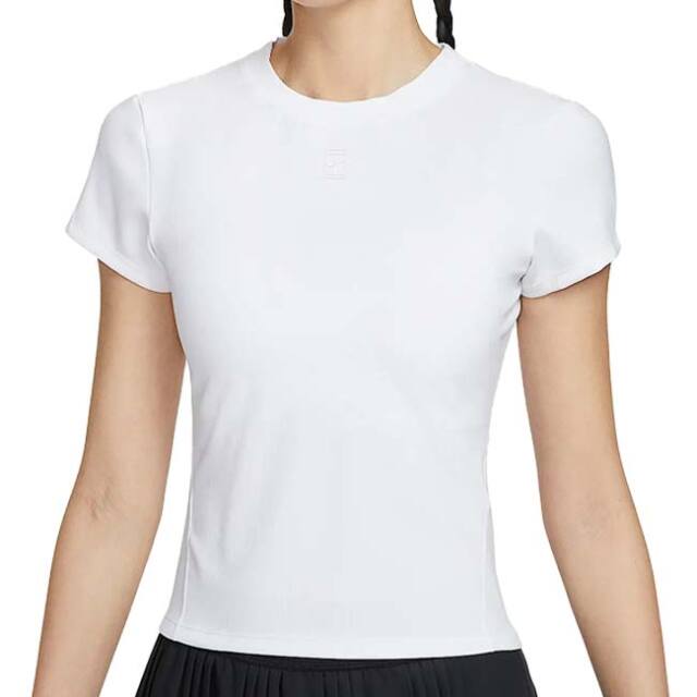 【日本サイズ】ナイキ(NIKE) 2025 SP レディース コートアドバンテージ ショートスリーブ ゲームシャツ HQ2995-100ホワイト×WH(25y4mテニス用ゲームウェア)