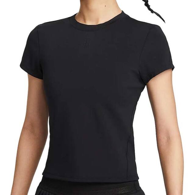 【日本サイズ】ナイキ(NIKE) 2025 SP レディース コートアドバンテージ ショートスリーブ ゲームシャツ HQ2995-010ブラック×BK(25y4mテニス用ゲームウェア)