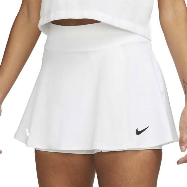【20%OFFクーポン対象10日まで】【日本サイズ】ナイキ(NIKE) 2023 レディース コート Dri-FIT ビクトリー フラウンシー スカート DH9553-100 ホワイト×ブラック(23y10mテニス)