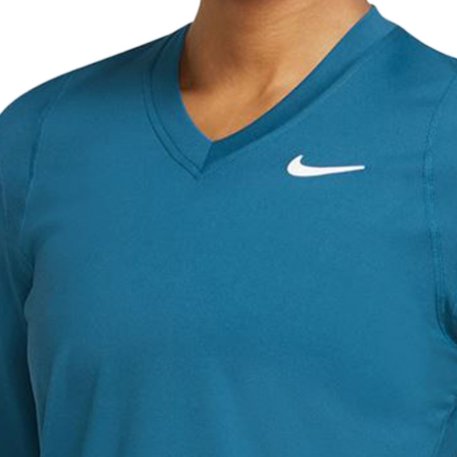 ｕｓサイズ ナイキ Nike 21 Ho レディース コート Dri Fit Uv ビクトリー 3 4スリーブ 七分袖 Tシャツ Da4730 453 Bブルー ホワイト 21y10mテニス