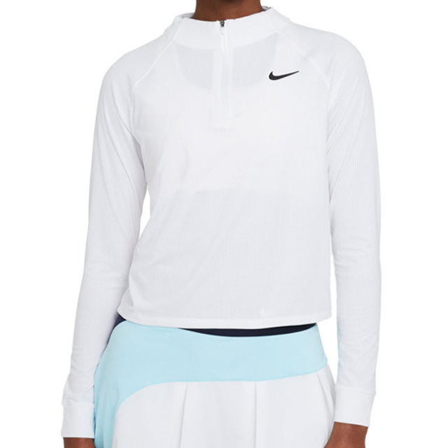 ｕｓサイズ ナイキ Nike 21 Sp レディース コート Dri Fit ビクトリー ハーフジップ 長袖トップス Cv4697 100 ホワイト 21y3mテニス