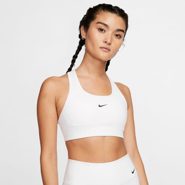 日本サイズ ナイキ Nike レディース Med ミディアムサポート パッドブラ スポーツブラ Bv3637 100 ホワイト ブラック y7mトレーニング