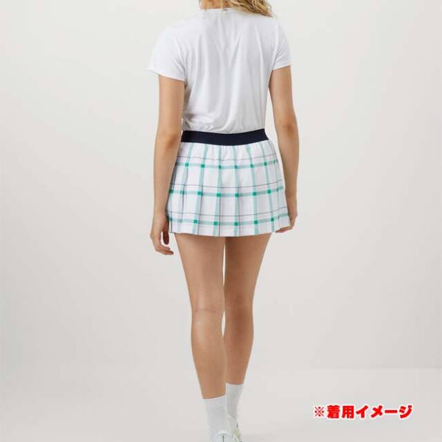 FILA ブルーのチェック柄 TシャツLサイズ　スコートMサイズセット USサイズ】FILA(フィラ) レディース LIV リブ チェック柄 ゲーム