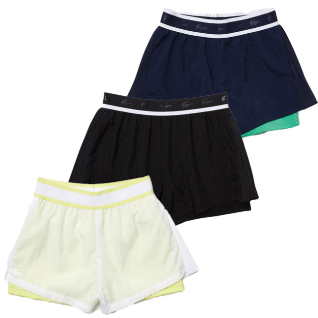 スペシャルクーポン Off対象 在庫処分特価 海外サイズ ラコステ Lacoste 22 Sp レディース Sport ライトナイロン ショートパンツ Gf0767 22y3mテニス