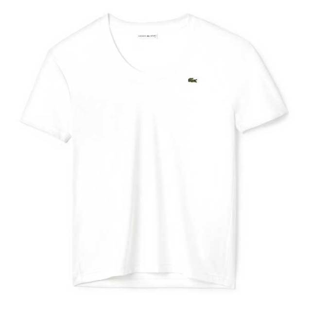 在庫処分特価 海外サイズ ラコステ Lacoste レディース スポーツ Uネック Tシャツ Tf3407 19y5mテニス