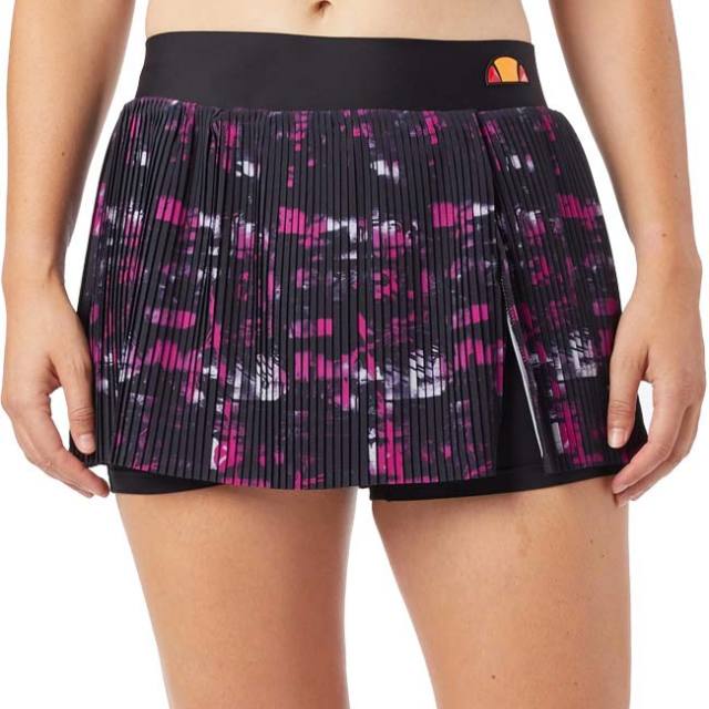 「海外サイズ」エレッセ(ellesse) レディース BLISS ブリス プリント スカート SCT19302-943 ブラック×プリント(24y3mテニス)