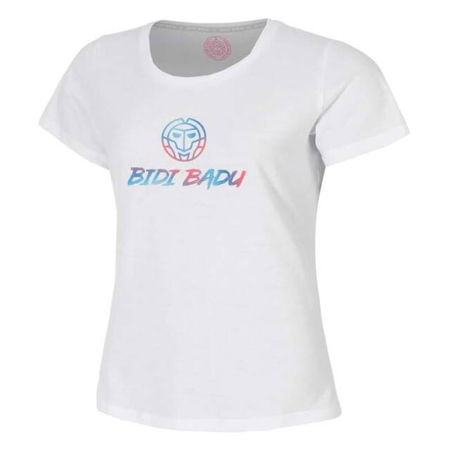 【海外サイズ】BIDI BADU(ビディバドゥ) レディース カラフルロゴ チル 半袖Tシャツ BB110004-300 ホワイト(26y2mテニス)