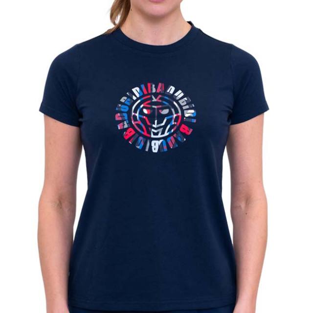 「海外サイズ」BIDI BADU(ビディバドゥ) 2024 FA レディース NEW YORK 全米オープン チル 半袖Tシャツ W1620029-DBLRDBLDブルー×レッド×ブルー(24y8mテニス)