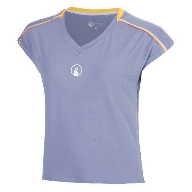 【海外サイズ】QUIET PLEASE(クワイエットプリーズ) 2026 FW レディース Glow ボレー ゲームシャツ QP110164-625 ビスタブルー(26y8mテニス用ゲームウェア)