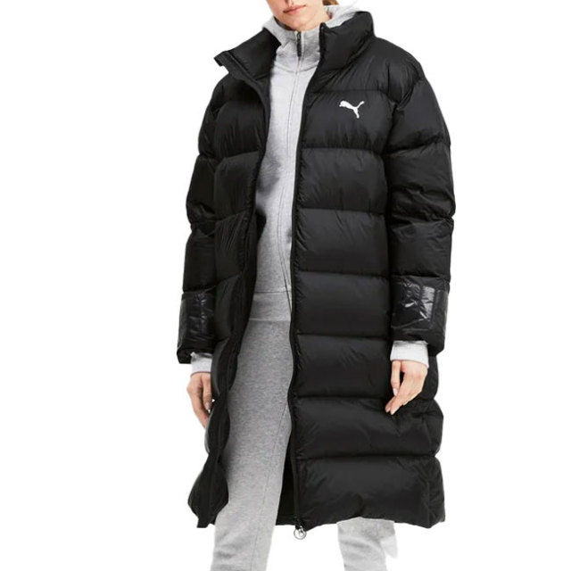 在庫処分特価 ｕｓサイズ プーマ Puma レディース ロングオーバーサイズ ダウンコート 01 プーマ ブラック 21y11mトレーニング