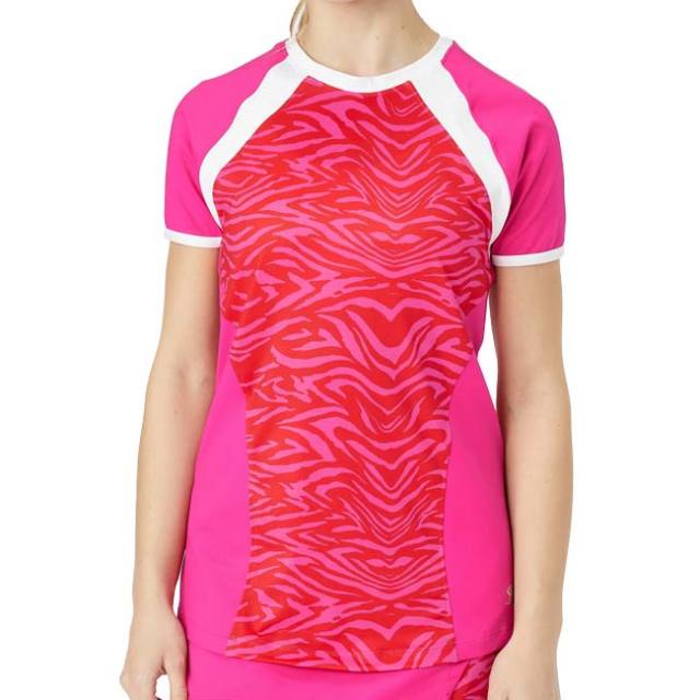 【ＵＳサイズ】Sofibella(ソフィベラ) レディース SERENDIPITY (セレンディピティ) 半袖Tシャツ 2041-SRP(23y3mテニス)