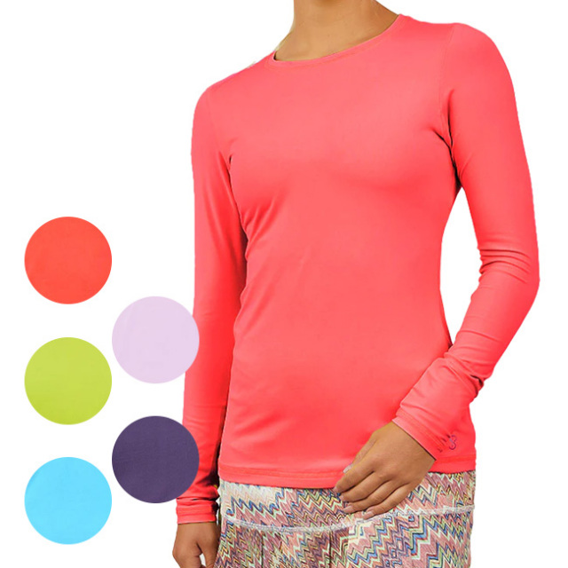 【ＵＳサイズ】Sofibella(ソフィベラ) レディース UV Colors UVカラー 無地 長袖Tシャツ 7013(22y11mテニス)