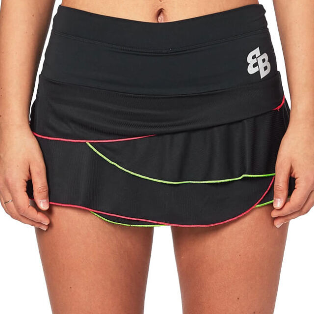 【海外サイズ】BB by BelenBerbel(ベレン・バーベル) 2022 SS レディース ライラ スカート 11535／11536／11537／11538-ブラック(22y3mテニス)