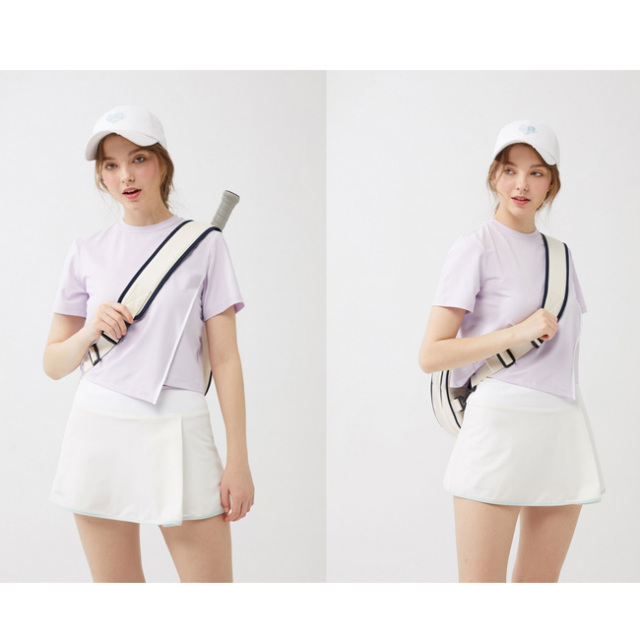 アジアサイズ ボールホルダーあり Loveforty ラブフォーティ レディース Court Skirt コート スコート スカート ウェア ホワイト 21y7mテニス