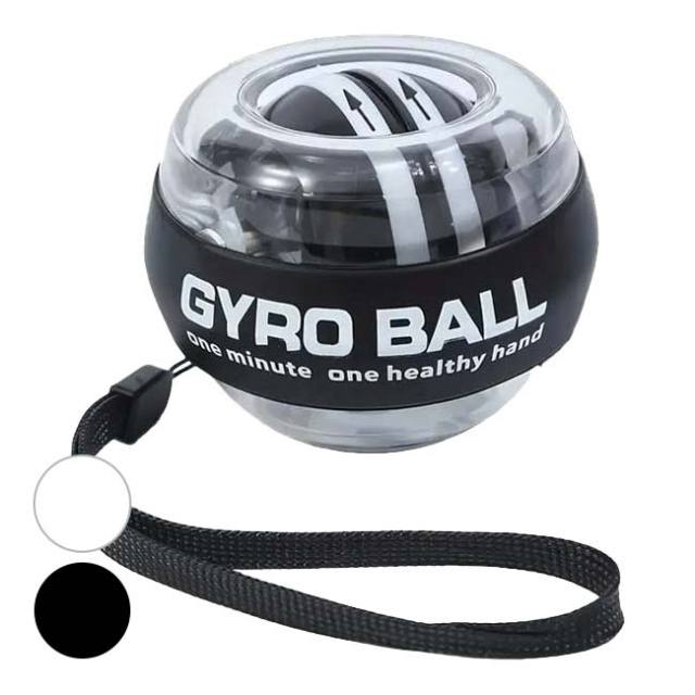 パワーリストボール GYRO BALL トレーニングボール セルフスタート式 ストラップ付き 腕 手首 指 負荷トレーニング TE419997(25y8m)