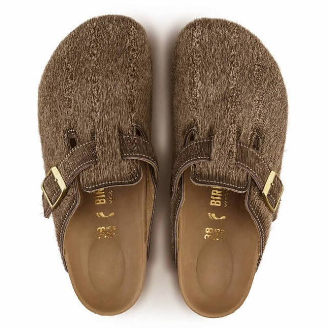 Birkenstock ビルケンシュトック ユニセックス Boston Ribet Logo ボストン リベットロゴ サンダル Regular Fit グレーメランジェ y9m