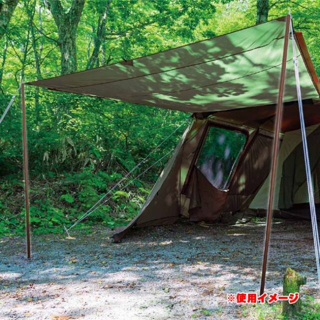 テント・タープの設営になじむ】Montagna(モンターナ) ウッド調テント