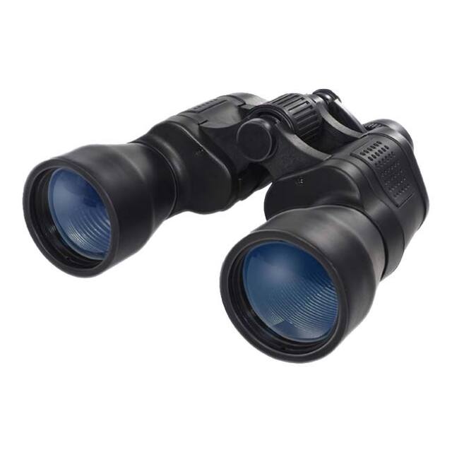 【アウトドアやスポーツ観戦に】ハック(HAC) BINOCULARS ビノキュラー 双眼鏡 7×50 眼幅調整可能 視度＆ピント調節ラクラク HAC4893A ブラック(25y9m)
