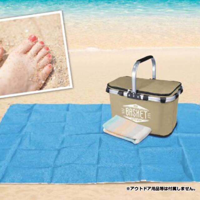 【8日から72時間 8%OFFクーポン】「砂ストレスを解消！」ハック(HAC) サンドフリーレジャーシート 200×150cm 砂が通り抜けるメッシュ生地 海水浴 キャンプ ピクニック HAC4080-ブルー(24y6m)