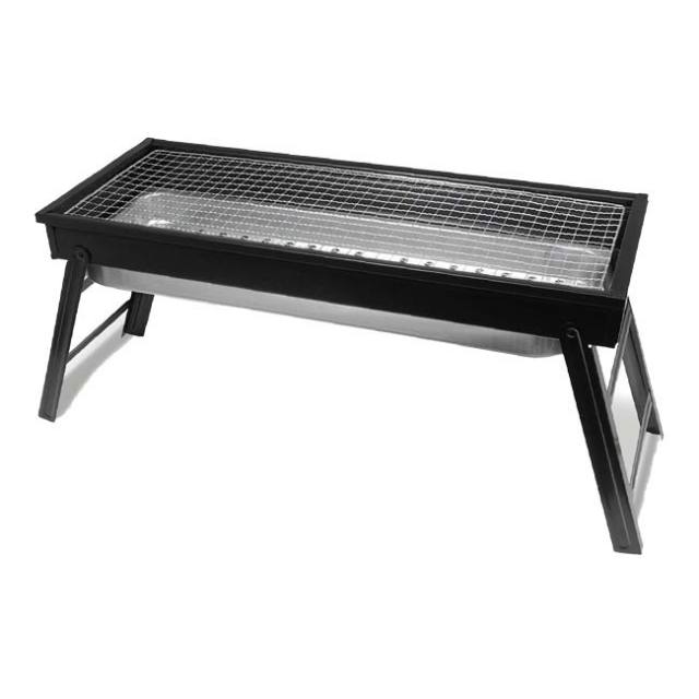 「大人数のBBQに最適」Montagna(モンターナ) BBQワイドコンロ バーベキューコンロ 工具不要 簡単組立 HAC3940-ブラック(24y3m)