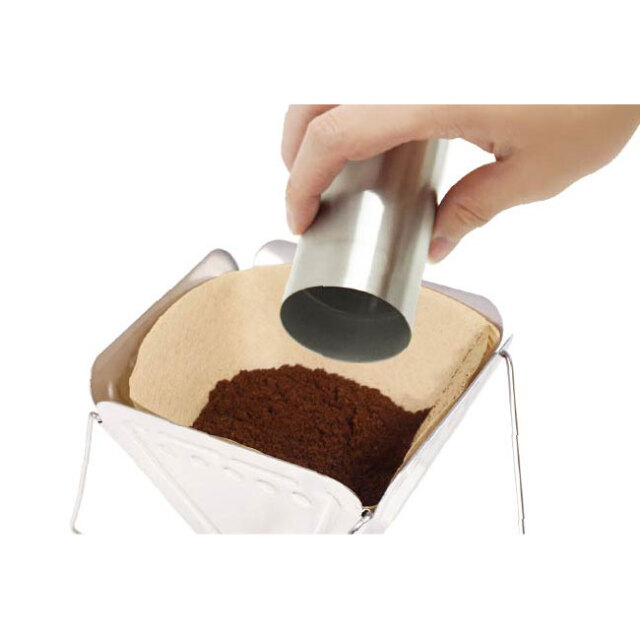 アウトドアで本格コーヒーを堪能 Montagna モンターナ アウトドアコーヒードリッパー 折りたたみ可能 コンパクト設計 Hac2723 シルバー 21y2m