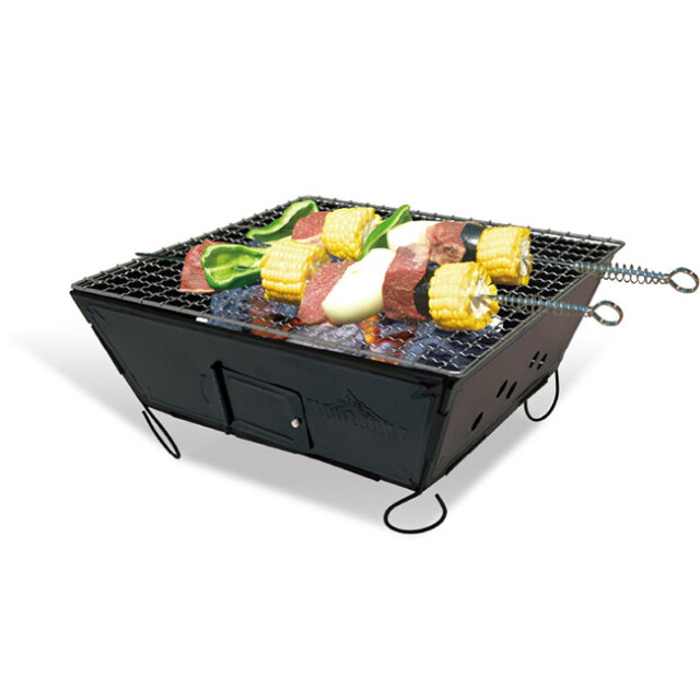 持ち運びに便利！]Montagna(モンターナ) 組立て式 お手軽BBQ