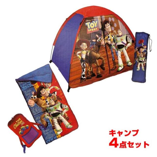 ジャムン・プロダクツ(Jam'n Products) キッズキャンピングセット ディズニー ピクサー トイストーリー 寝袋+テント+収納袋セット QQ コストコ 27953(26y6m)