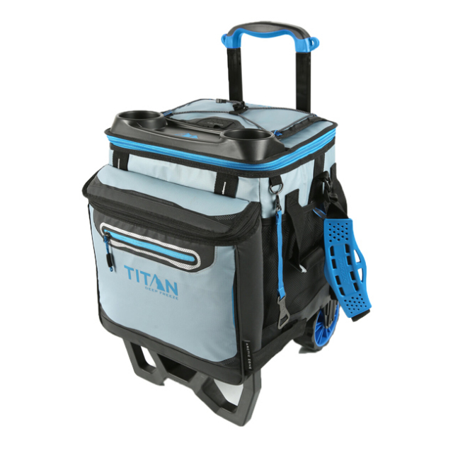 Titan タイタン 60缶 ローリングクーラー キャリーカート付き クーラーバッグ グレー 21y2m