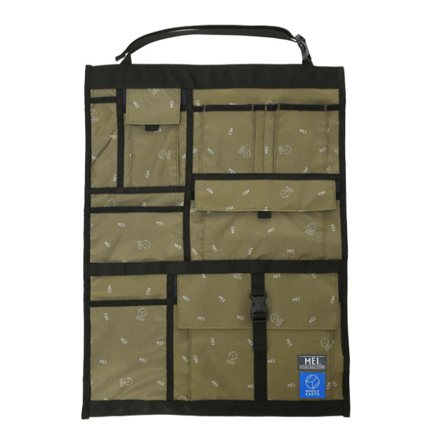 【8日から72時間 8%OFFクーポン】「車内の小物整理におすすめ」ホールアース(WHOLE EARTH) MEI×WHOLE EARTH 座席設置用 カーシート ラギッドパネル MEI-FDR-220010-OLV オリーブ(22y9m)