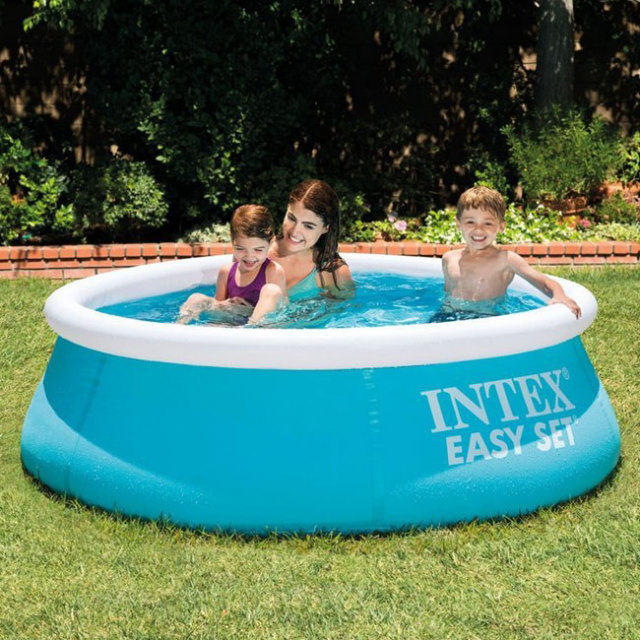 インテックス Intex イージーセット 6ft in ファミリープール np ビニールプール 水遊び 丸型 直径1cm大型家庭用 プール 19y5m