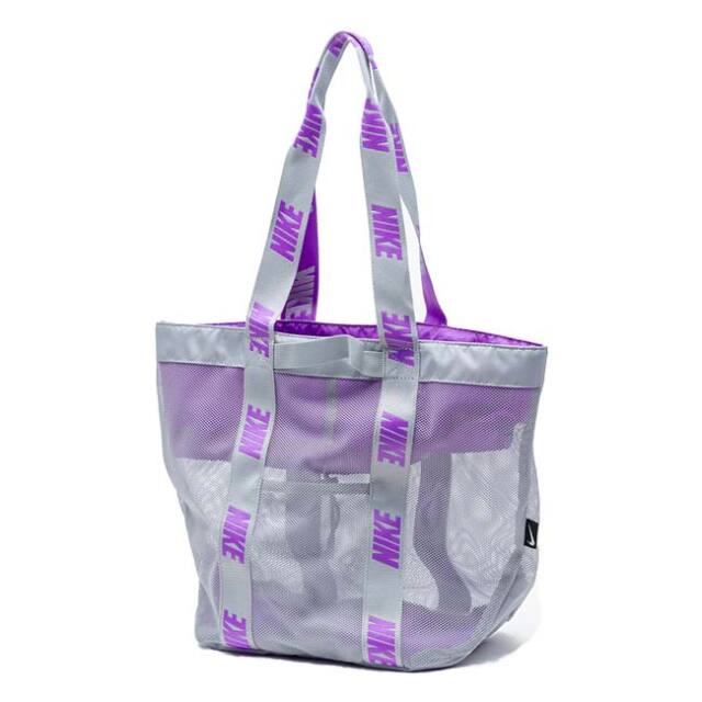 ナイキ(NIKE) 2026 SS ジュニア メッシュトートプールバッグ 20L スイムバッグ 水泳 男子 女子 1994044-0018 グレー(26y4m)
