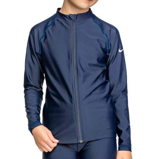 在庫処分特価】「ナイキ(NIKE) 2024 SS ジュニア(ガールズ) ロングスリーブ フルジップ UV ハイドロガード スクール水着 ※トップスのみ 1991085-08 コン×コン(24y4m)