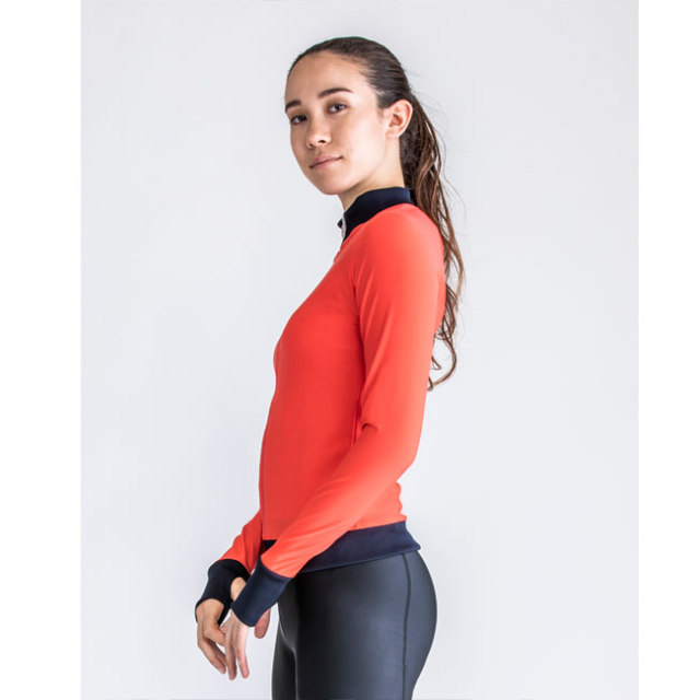 日本サイズ ナイキ Nike レディース Uv フルジップ 長袖ラッシュガード 水着 05 トラックレッド y5m