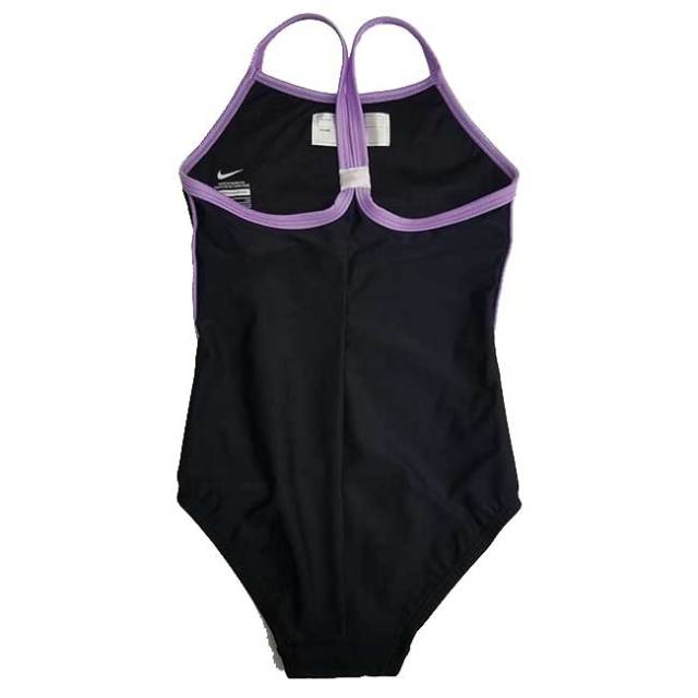 在庫処分特価 ナイキ Nike ジュニア ガールズ ワンピース スクール水着 12ブラック フューシャグロウ 19y10m