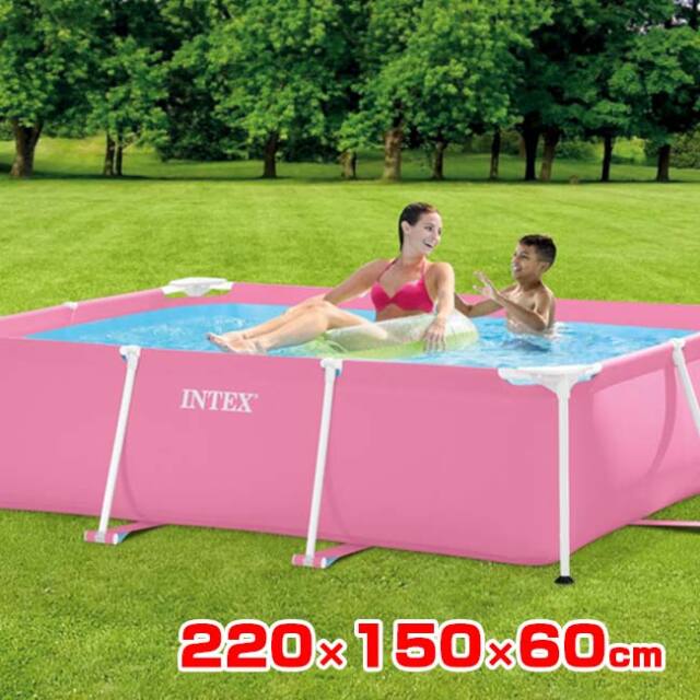 INTEX(インテックス) ピンクレクタングラ フレーム プール 長方形大型 