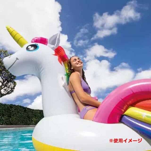 INTEX ユニコーンパーティーアイランド フローター プール特大浮き輪 