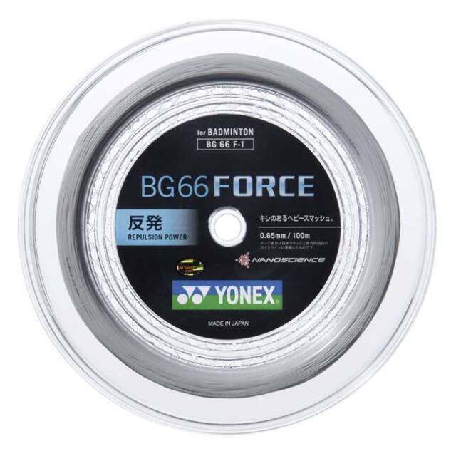 【バドミントン】ヨネックス(YONEX) BG66 フォース 0.65mm 100mロール バドミントンガット BG66F-1-011 ホワイト(26y7m)