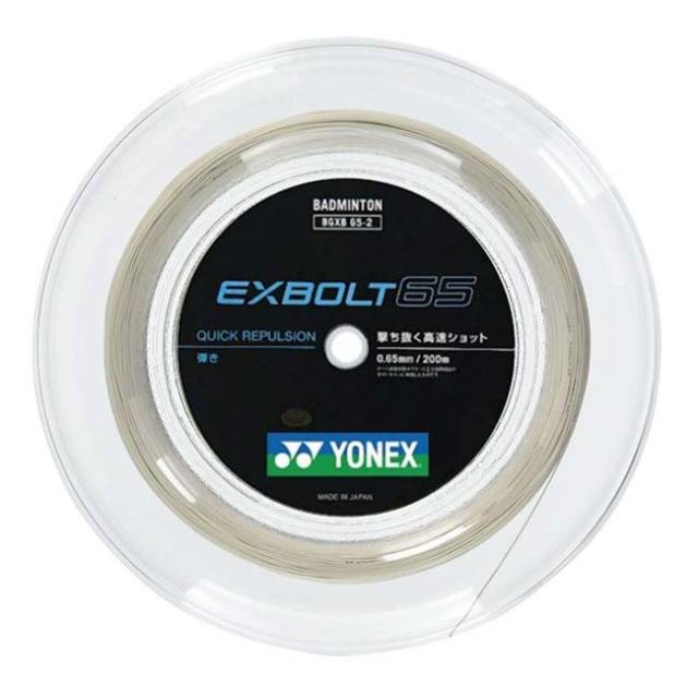 【マジッククーポン10％OFF対象】「バドミントン」ヨネックス(YONEX) EXBOLT 65 エクスボルト65 0.65mm 200mロール バドミントンガット BGXB65-2-011 ホワイト(23y4m)
