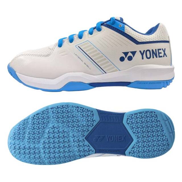【バドシューズ】ヨネックス(YONEX) ユニセックス パワークッションストライダーフロー 3E バドミントンシューズ SHBSF1-207 ホワイト×ブルー(26y7m)