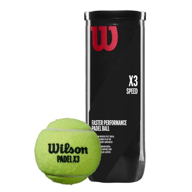 「パデルボール」ウィルソン(Wilson) X3 SPEED ファスターパフォーマンス パデル用ボール 1缶3球入り WR8901101001(23y2m)