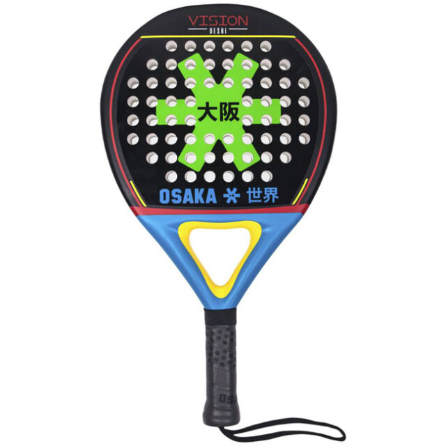 在庫処分特価】OSAKA WORLD(大阪 世界) VISION DESHI PADEL オーサカ ビジョン 弟子 パデルラケット 海外正規品 OSAVPRPRCF-ブラック×ブルー(19y5m)