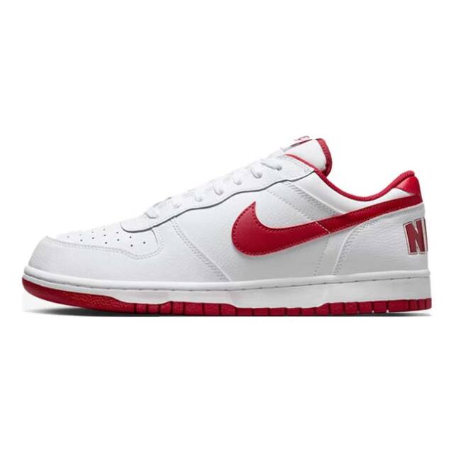 ナイキ(NIKE) 2025 HO メンズ Big Low ビッグロウ カジュアルシューズ 355152-150 ホワイト×ジムレッド(25y11m)